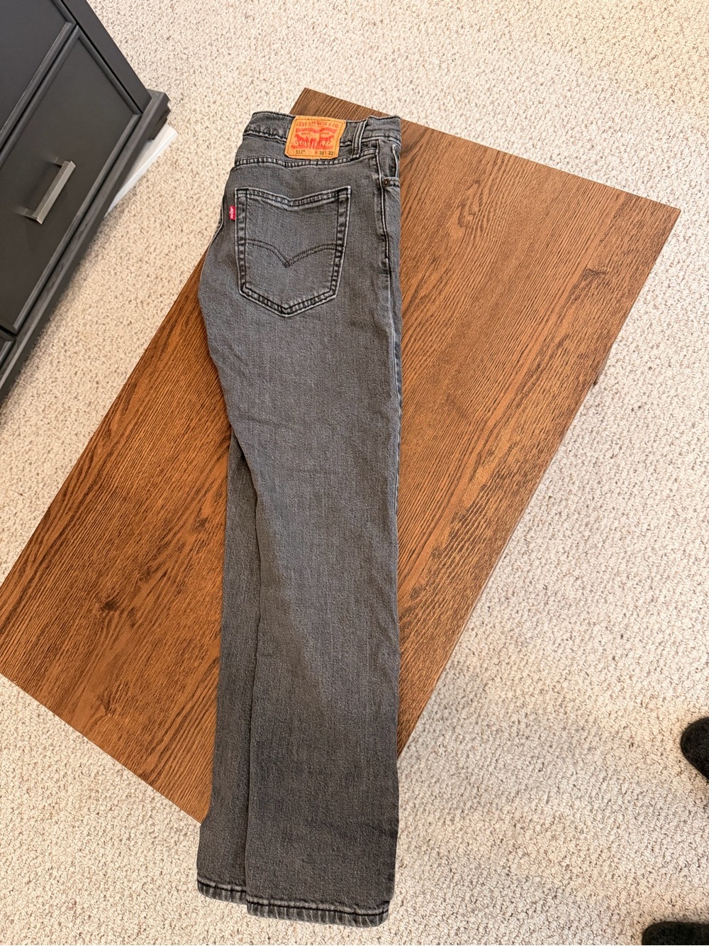 Levi's Men's Charcoal Straight Jeans
